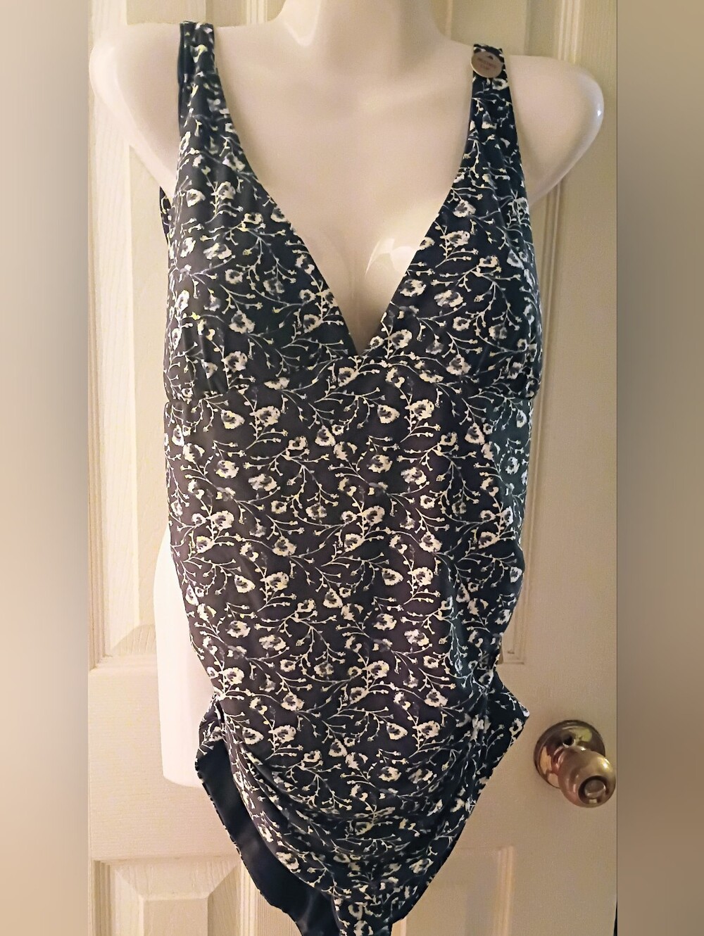 Nip Tuck Navy Floral One-Piece Swimsuit